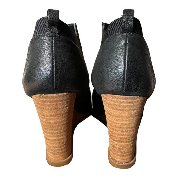 Crown Vintage Carly Chelsea black wedge boots size 10 - Picture 10 of 12
